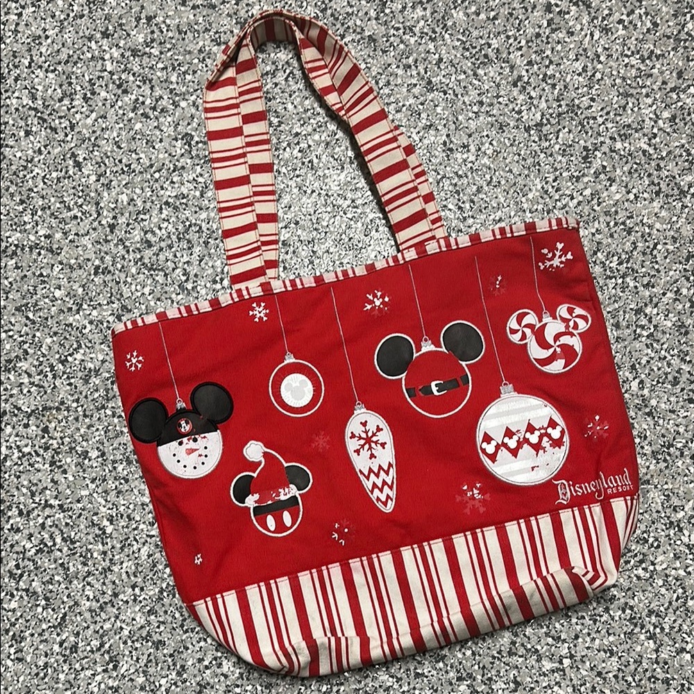 3/$25 Disneyland Red & White Holiday Tote Bag